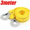3.0M Yellow Car Tow Rope Heavy Duty Trailer Emergency Towing Strap High Strength Vehicle Recovery Safety Roadside Assistance