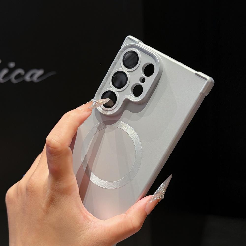 For  Matte Lanyard Soft TPU Case for Samsung Galaxy S26 S2 Ultra S24 Plus Lens Protector Wrist Strap Airbag Bumper Cover