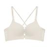 Spring and Summer New Front Buckle Bra Gathered Lace Back Underwear Non-marking Comfortable Bra