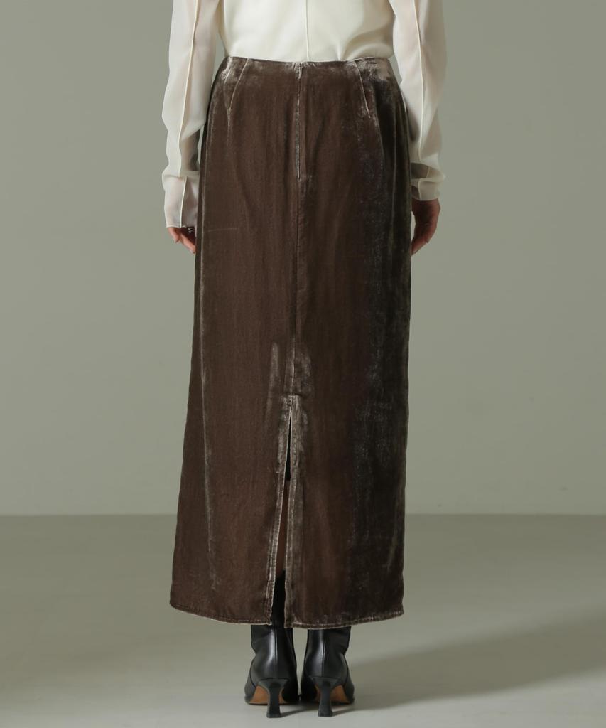 Nano Universe Velour Narrow Size M Greige Women's Skirt, (043), (669-4230331)