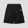 APOSTROPHE COMMA Pocket Label Linen Denim Bermuda Half Pants_Black