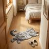 Non-Slip Home Decor Carpet Anti-fouling Cartoon Carpet Soft Cat-Shaped Area Rug  Living Rooms