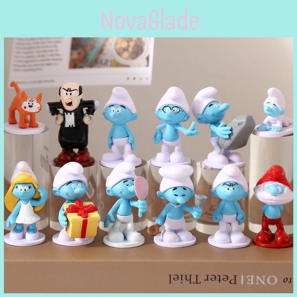 Puffi Personaggio Giocattolo Figurine in PVC Edizione da Collezione Decorazione per la Casa Per Bambini