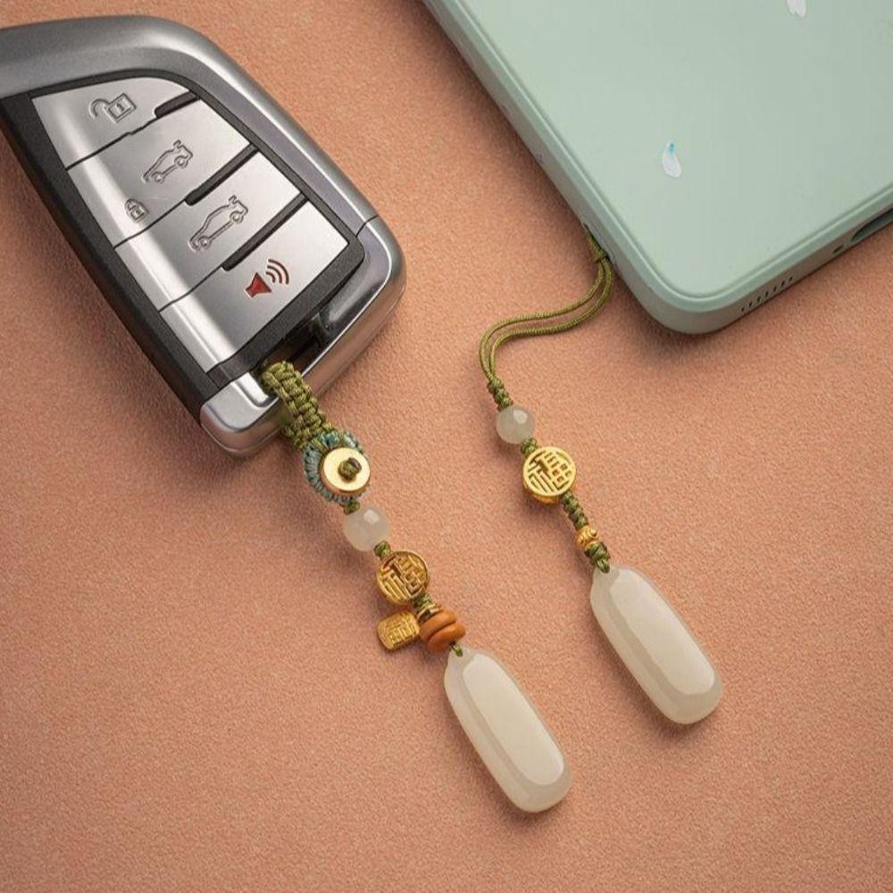 Personality Pendant Key Pendants Tranquility Mobile Phone Chain Creative Car Key Ring  Couple