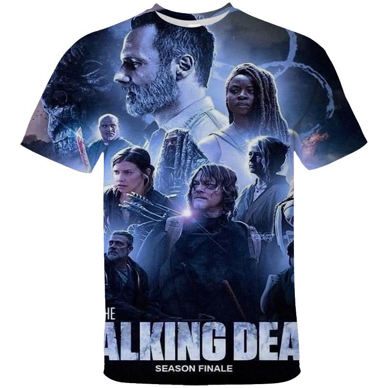 Movie The Walking Dead Graphic T Shirt Men's Clothes Horror 3D Printed Fashion Tees O-Neck T-shirt Harajuku Summer Unisex Tops