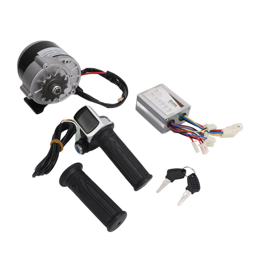ZY1020 24V 500W 13T Motor Electric cu Reducție prin Angrenaj, Controller pentru Bicicletă Electrică, Mânere de Accelerație cu Afișaj de Putere pentru Modificare Scuter Motocicletă