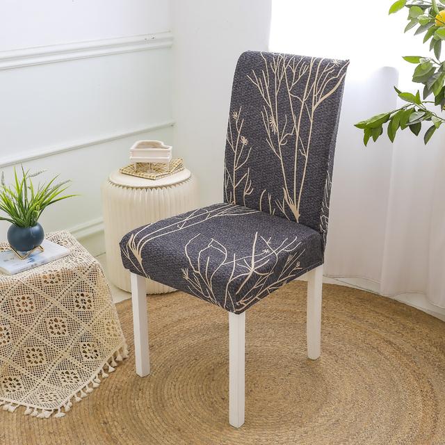 Elastic Dining Chair Cover Printing Spandex Removable Chair Slipcover For Kitchen Wedding Hotel Banquet Room Seat Case Cover for Home