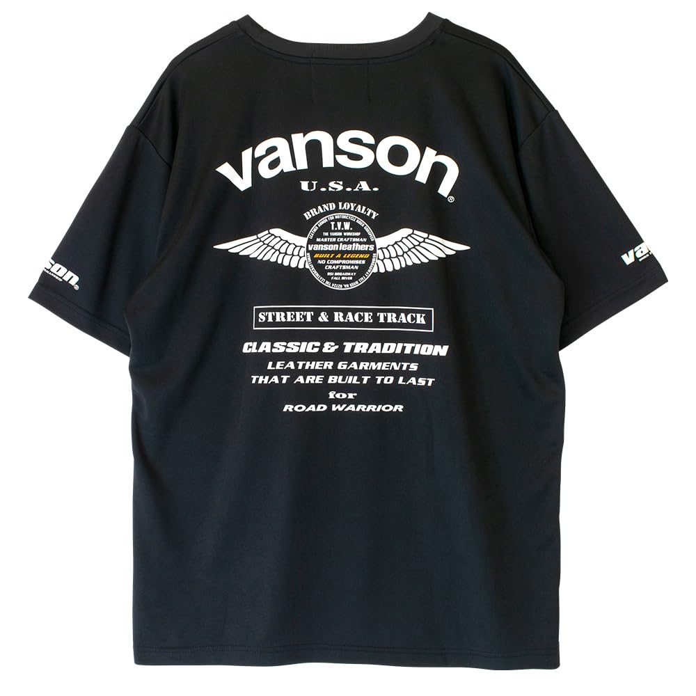 Vanson Streetwear Mesh T-Shirt, Black