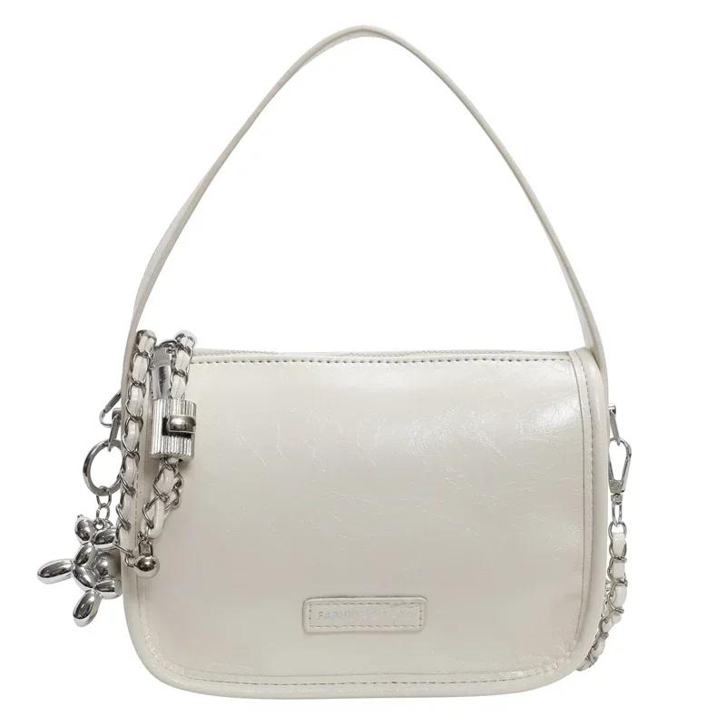 

Серебряная текстурированная женская сумка-ниша на одно плечо, маленькая квадратная сумка через плечо