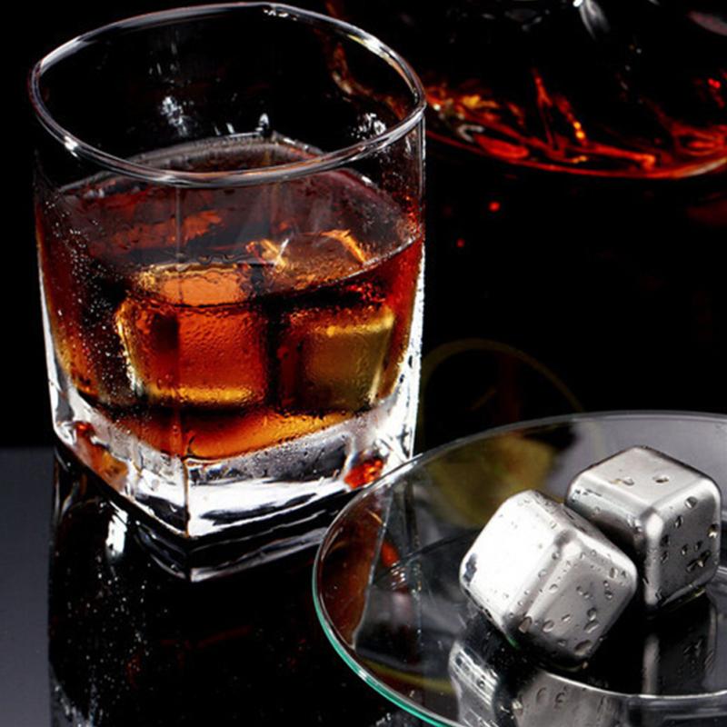 Hot! Reusable Ice Cubes Rust-proof Ice Tartar Ice Grains Stainless Steel Whiskey Chilling Stones Quick