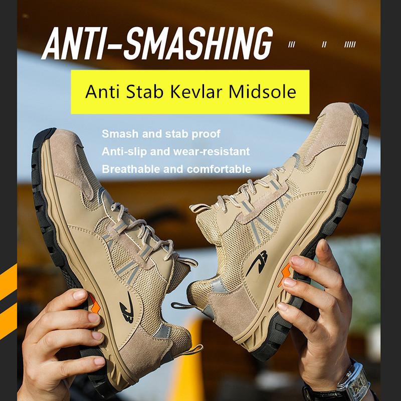 Sommer Arbeitssicherheitsschuhe Sneaker durchstichsichere Sicherheitsschuhe für Herren leichtgewichtige Sicherheitsschuhe Herren Arbeitsschuhe mit Stahlkappe