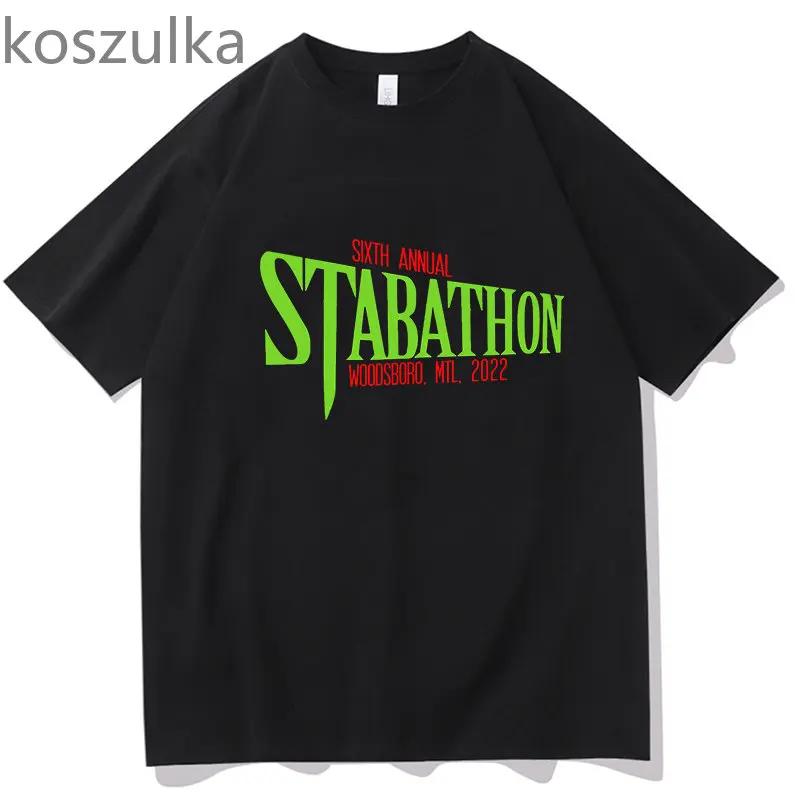 

Футболка Scream VI Stabathon с рисунком, летняя, с круглым вырезом и коротким рукавом, 100% ХЛОПОК, графические футболки для мальчиков и девочек, топы с принтом унисекс, классическая футболка унисекс XL