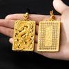 New Chinese Style Longxing Tianxia Square Brand Men's and Women's Jewelry Necklace Pendant