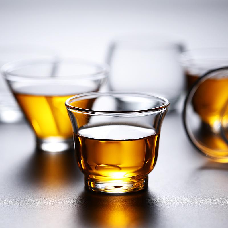 Glass Master Men's Gongfu Tea Cup - High Transparency, Heat Resistant, Personal Use Tasting Cup