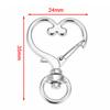 10 Stück Liebesherz Hohl Schlüsselanhänger Schlüsselring DIY Zubehör Karabinerverschluss