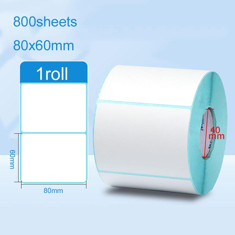 1 Rolle Thermopapier-Aufkleber Für Barcode SKU-Etikett Preisschild Auf Rolle Leer Weiß Direktdruck Wasserdicht Ölbeständig Klebstoff TMZ