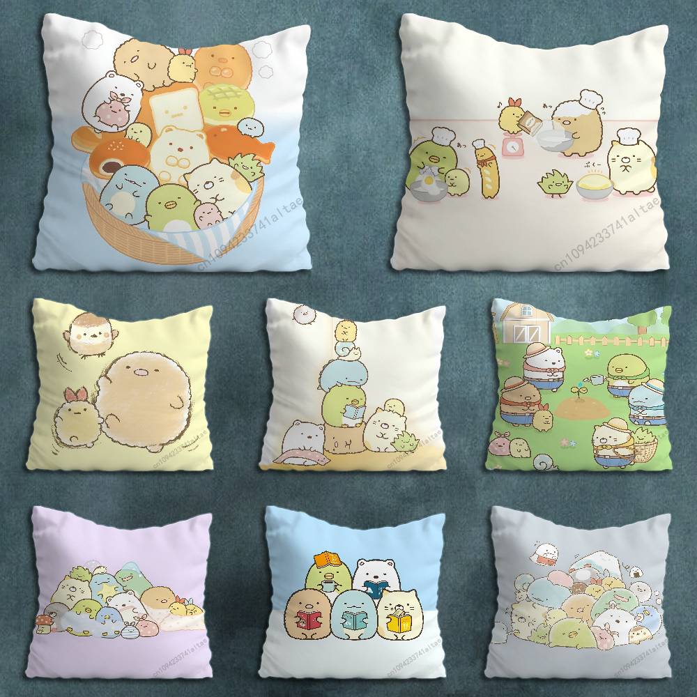 Cute Art SSumikko GGurashi Pillow Case For 30x30cm45x45cm55x55cm For Home Bedroom Decoration And Protector