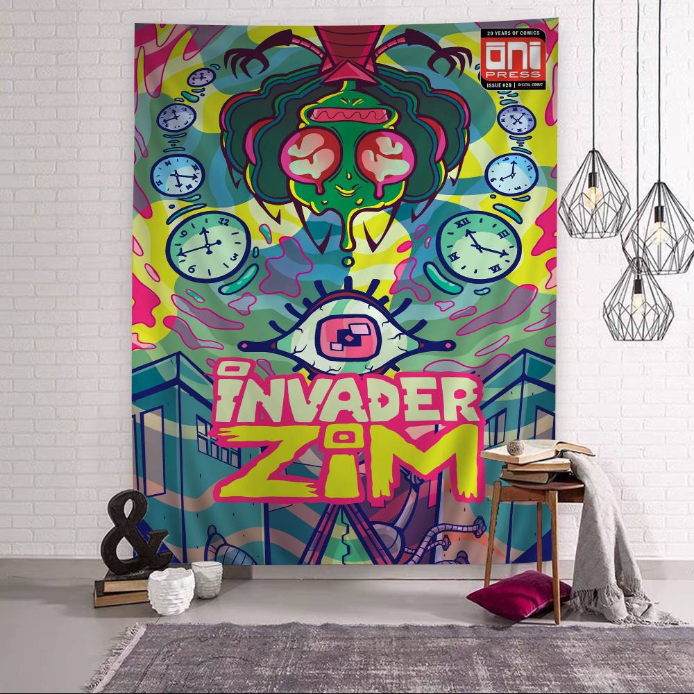 Classic Comedy IInvader ZZim Colorful Tapestry Wall Hanging Bohemian Wall Tapestries Mandala Wall Hanging Sheets