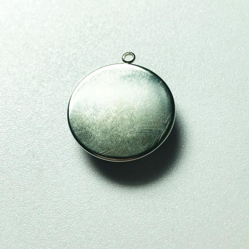 Single-Sided 30mm Round "God of Wealth" Gem Keychain Pendant