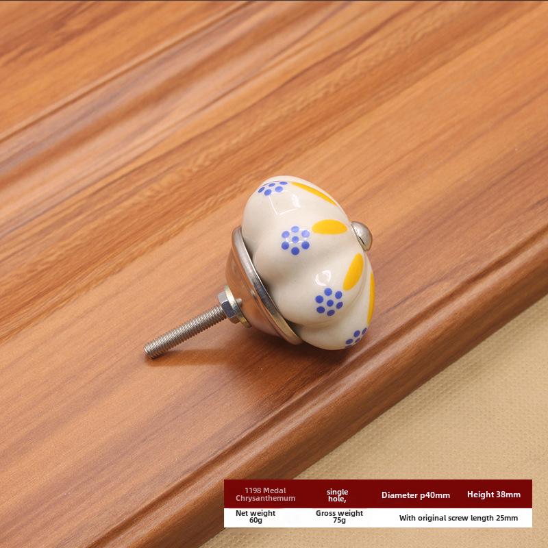 Modern American Ceramic Pumpkin Cabinet Handle