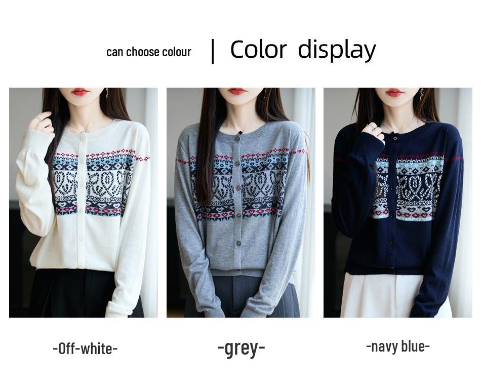 Women's New Jacquard Knit Cardigan Coat - Early Autumn & Spring Fashion Outerwear