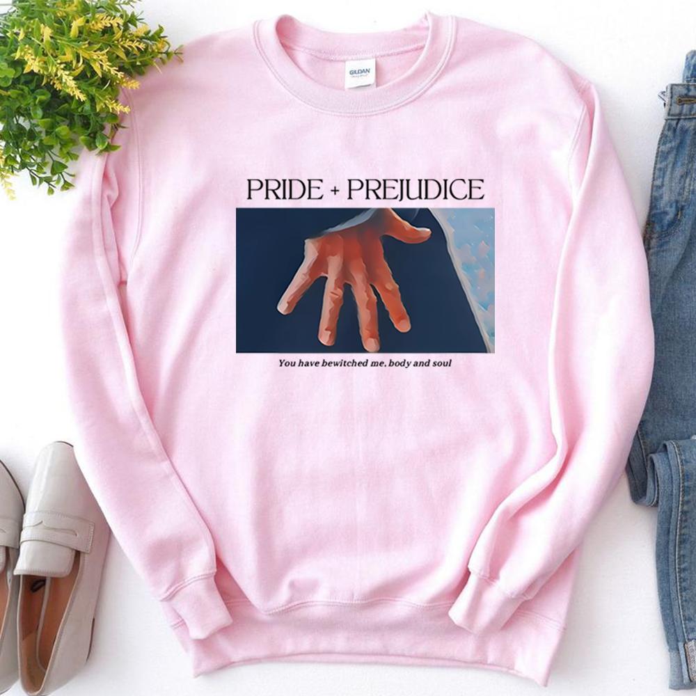 Unisex mikina Jane Austen Mikina s kapucí Pride and Prejudice Mr Darcy Elizabeth Bennet Svetr Pemberley Retro Bookish Crewneck mikina