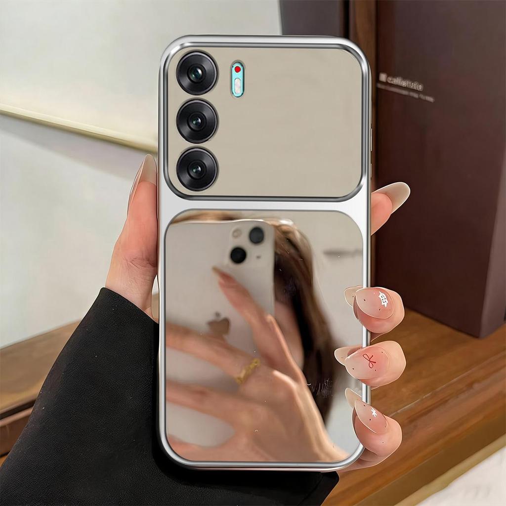 Case for TECNO CAMON 40,Pro 5G Trending Big Window Cover Mirror Phone Casing