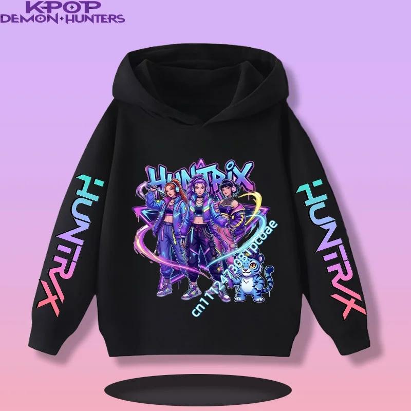 2026 New Fall and Winter New Cute Fashion Hoodie KPOP Demon Hunters Children's Sweatshirt Girls' Clothes Girls' Sweatshirt