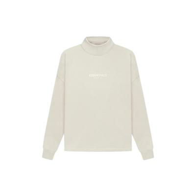 Essentials SS22 Relaxed Mockneck Fleece-Backed Sweatshirt Men Sweatshirt Wheat FOG-SS22-130