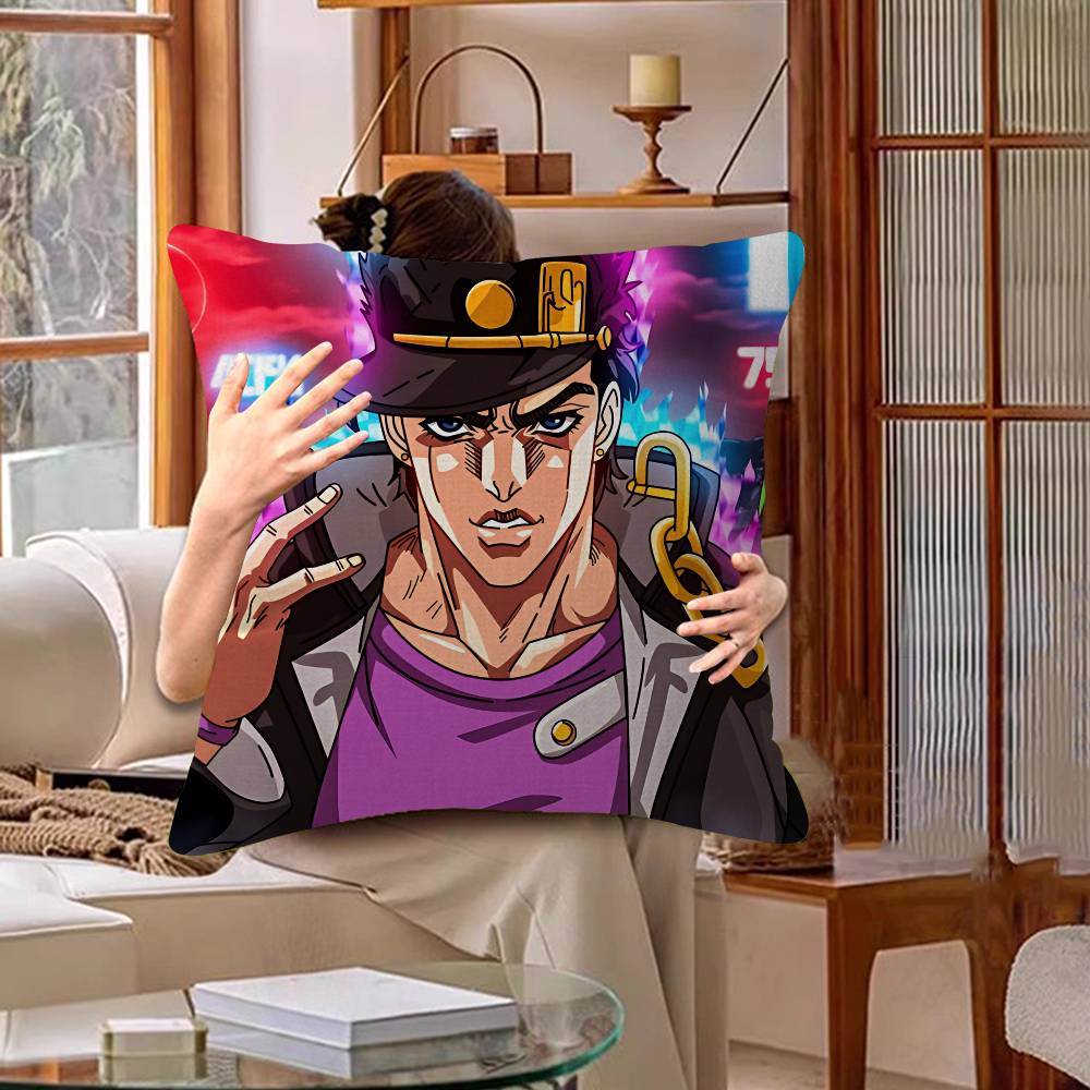 Anime J-JoJo Japan Cushion Cover Pillowcase Upholstery Sofa Throw Pillow Home Decor Pillowcas