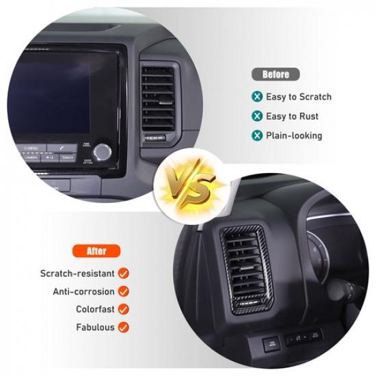 ABS Carbon fiber Center air outlet frame Trim Cover For Nissan Frontier +