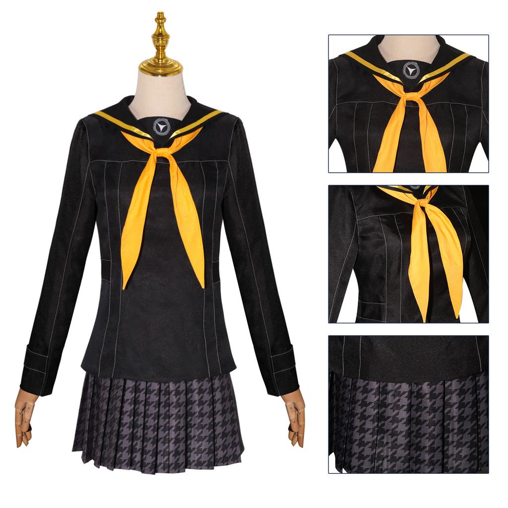 In Stock New Game Kujikawa Rise Role-playing Wig Character 4 Gold JK Uniform Female Sailor Set Halloween Carnival Jyoshi Koukous
