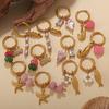 Fashion Multi-Element Diy Earrings Stainless Steel Gold-Plated Light Luxury High-End Earrings Jewelry Women