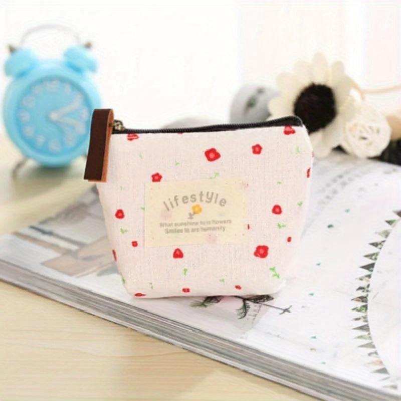 Korean Version Pastoral Printing Cute Zero Wallet Source Creative Holding Coin Bag Key Storage Bag Cute Wallet