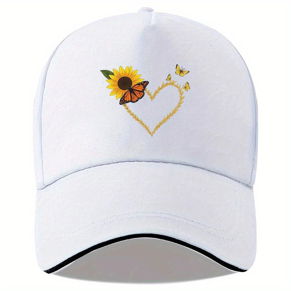 

One Piece Featuring Sunflowers Butterflies And HeartShaped Leaves Showcasing Fresh Images of Romantic Natural Love One Size