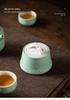 Chinese-Style Ceramic Tea Caddy: Small Mountain Viewing Sealed Jar with Moisture-Proof Packaging for Red and Green Pu'er Tea
