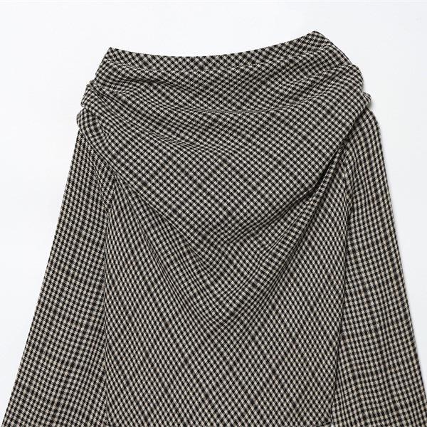 2025 Winter Retro Plaid Pleated Midi Dress