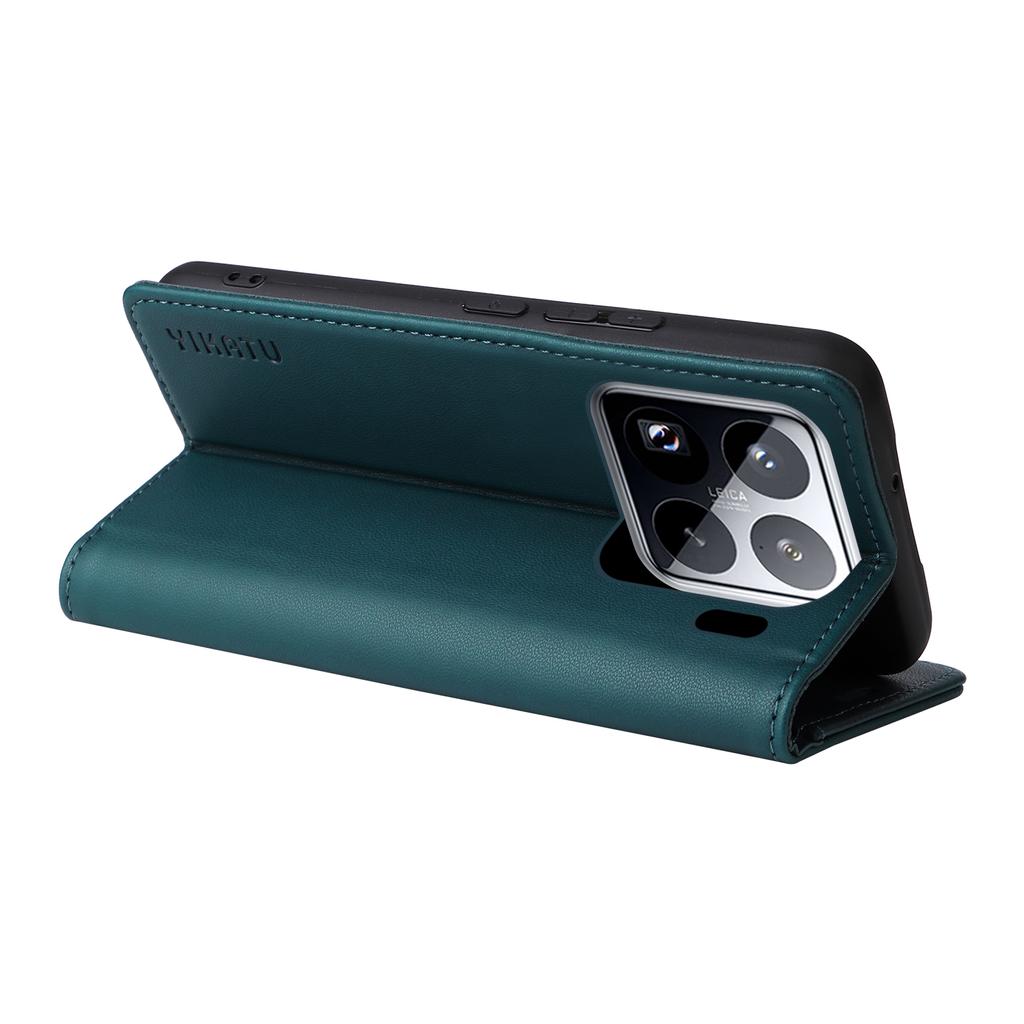 YIKATU YK-001 For Xiaomi 15 Pro Case Stand Leather Phone Cover Strong Magnetic Closure