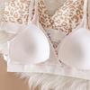 2 Teile/satz Damen Unterwäsche Set Farblich Passenden Leopardenmuster Verstellbaren Riemen Nahtlose Drahtlose 3/4 Tasse Weiche Elastische Antiseptische Höschen BH Set