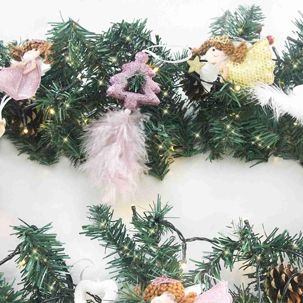 Konstgjord rottinggirlang 2,7 m PVC-simulering Juldekoration Krans Rotting med ljus för hemmet