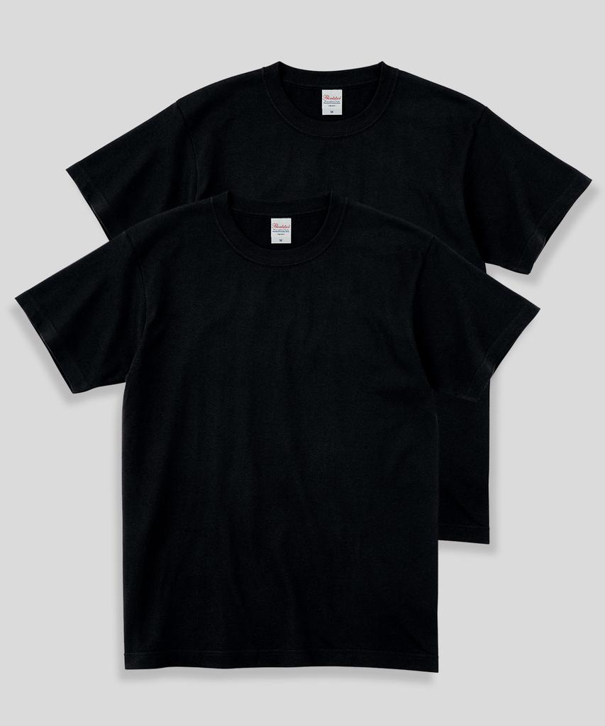 Peulinteuseuta [2Pack] 14-Count 7.4Oz Heavyweight Round Overfit Plain Short Sleeve T-Shirt
