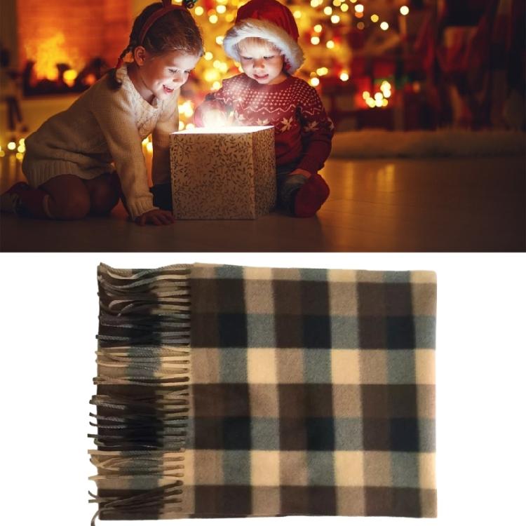 Weihnachts karierte Decke Winter Herbst Warmer Schal Großer Wickel Schal Quasten