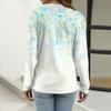 Maglietta da Donna Stampa Bottoni Manica Lunga Quotidiano Weekend Moda Basic Scollo a V Regolare Top