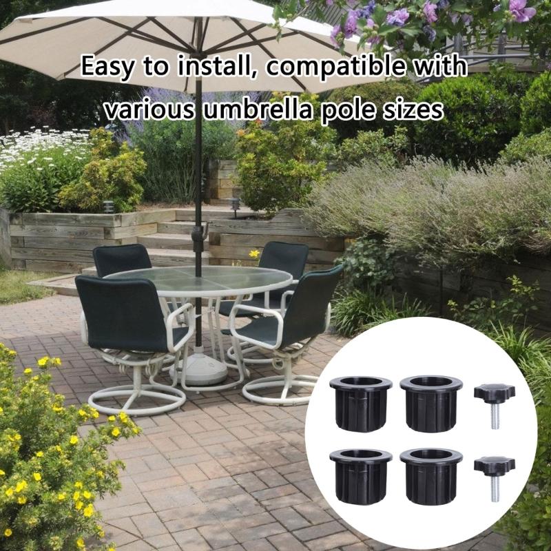 Set of 8 Plastic Patios Table Umbrella Hole Rings Plug Caps Garden Parasol Hole Insert Set for Outdoor Umbrella Support