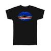 Gift T-Shirt : Lips Cape Verdean Flag Verde Expat Country For Her Woman