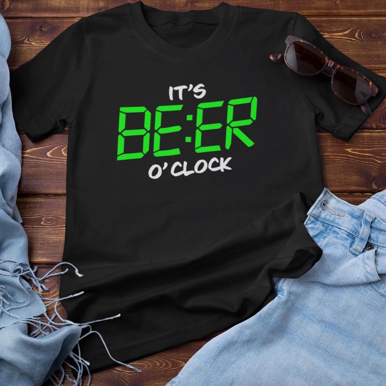 It s BEER o clock T-Shirt - funny beer drinker drinking love craft stag do party XL