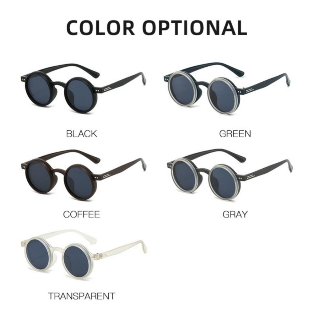 New Adjustable Zoom Round Frame Sunglasses Men Women Polarized Sun Glasses Outdoor Filter Lenses Retro Fishing Eyeglasses Shades