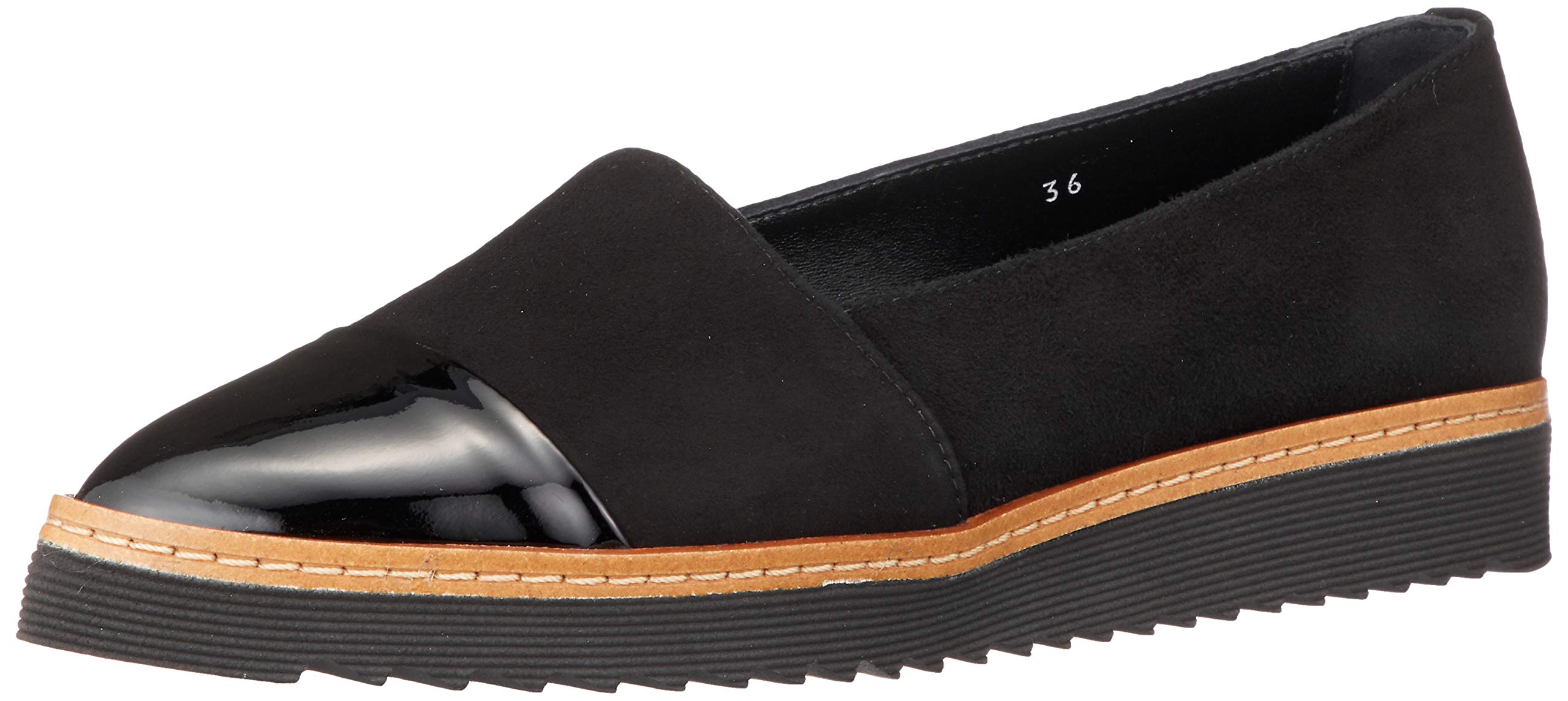 

Toe Cap Stretch Shoes Black Suede 23 cm [Corso Romanove] Slip-on Women s