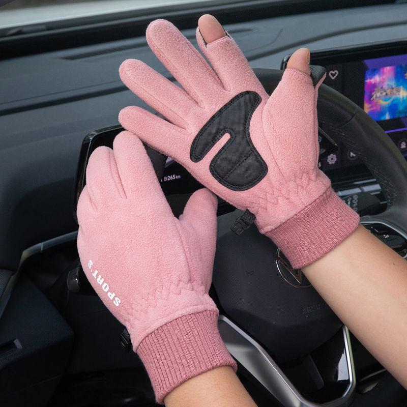 

Зимние теплые перчатки мужские и женские ветрозащитные и морозостойкие бархатные для занятий спортом на открытом воздухе, для езды, с сенсорным экраном, нескользящие, для электровождения Ladies