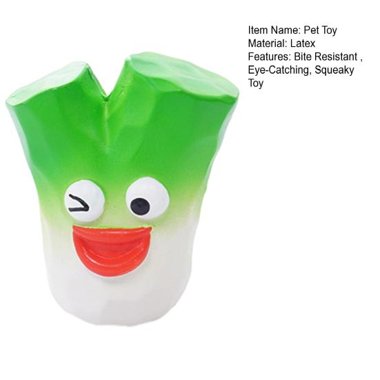 Cute Fruit Dog Toy Squeaky Latex Vegetable Dog Chew Toy Puppy Teething Toy for Aggressive Chewers Fetch Play